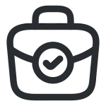 Brifecase Tick SVG Icon